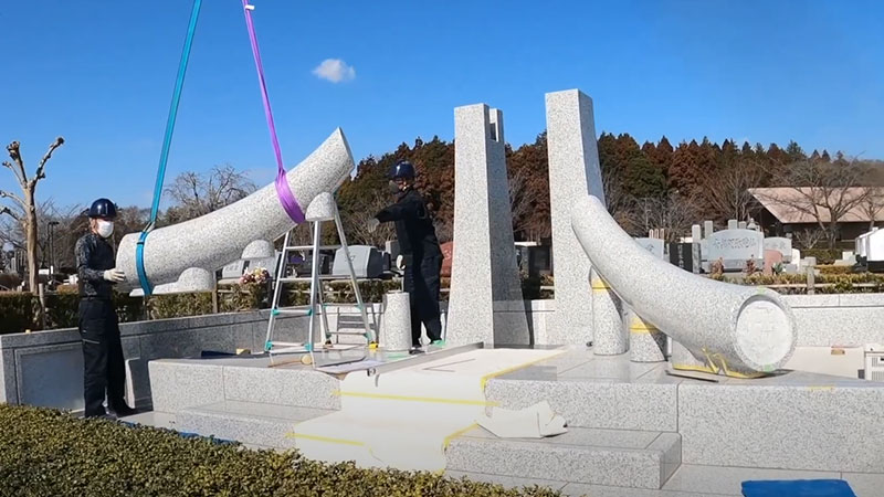 モニュメント組立て②